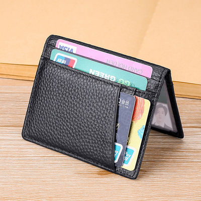 Rfid Blocking Genuine Leather Business Id License Card Holders Unisex Card Holder Wallets
