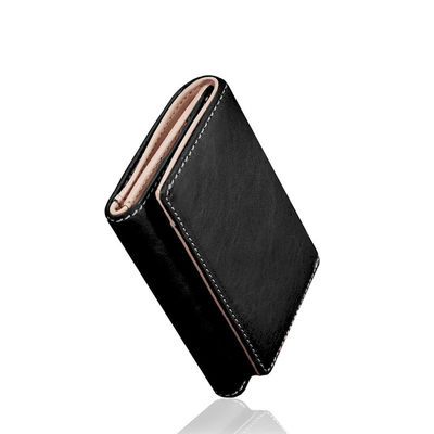 2024 Business Aluminum Genuine Leather ID Card Holder Cases Rfid Slim Fashion Wallet