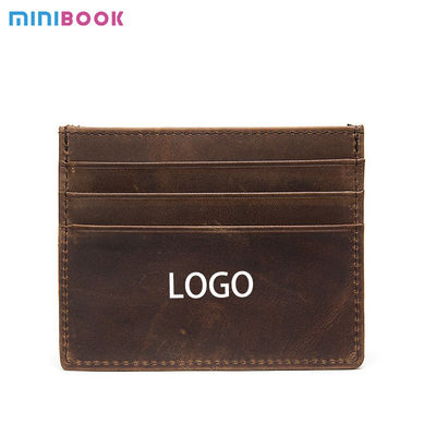 Advantageous Low MOQ Mix Models Custom Logo Slim Leather Card Holder PU Leather Wallet