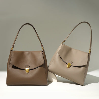 Custom LOGO Soft Pebbled Leather Women's Shoulder Bag for Daily Life Performance