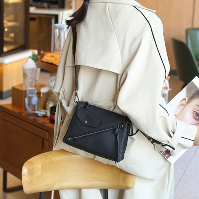 Custom Genuine Leather Shoulder Bag for Women Other Pattern Type Zipper Hasp Closure