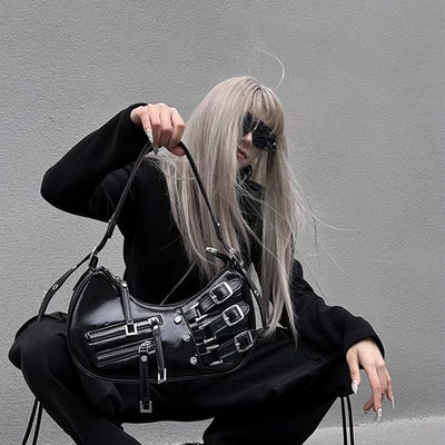 2024 American Retro Design Girls Pu Leather Shoulder Bags For Women All Seasons Zipper