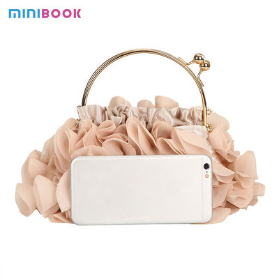 Minibook Fashion Version Bride Dress Handbag Luxury Satin Clutch for Women