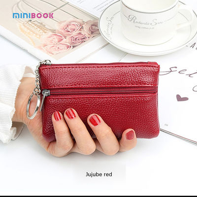 ISO9001 Certified Short Zipper Wallet with Vintage Style Minibook Keychain Coin Purse