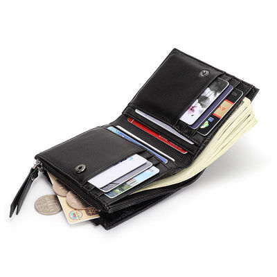 Daily Used Genuine Leather Rfid Blocking Zipper Wallet for Women's Essential Items