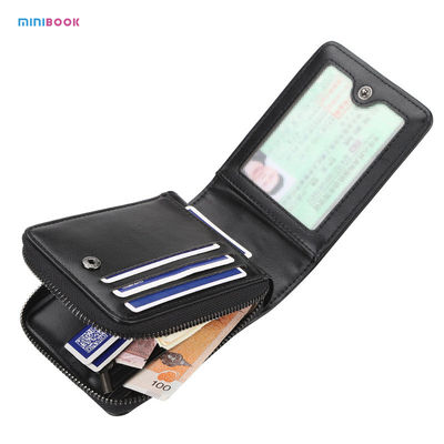 3 Colors Minibook Customized Men's Short Version Buckle Multi-card Coin Three Fold Zipper Wallet