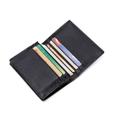 Open Closure Genuine Leather Credit Card Wallet for 2024 Product Business Namecard Holder