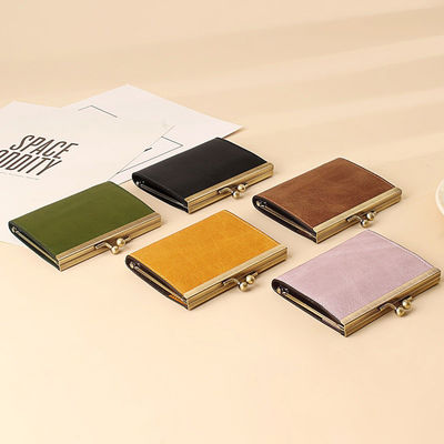 Custom Multifunctional Vintage Genuine Leather Business Coin Purse ID Card Holder Wallet