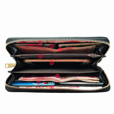 Designer Ladies Wallet in Long PU Leather with Custom Print and Fashionable Design