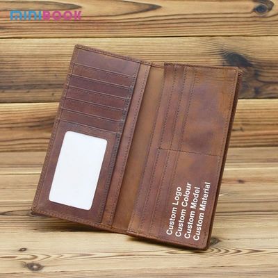 Minibook Creative Fashion Card Holder Multi Function Clip Wallet and Genuine Leather