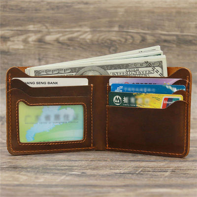 Creative Design Men's Genuine Leather Wallet with Multiple Card Slots and RFID Blocking