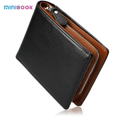 OEM/ODM First Class Wallet Artisan Handmade Small Folding Card Holder with Zipper