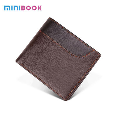 Multi Card Holder Business Retro Genuine Leather Men's RFID Blocking Anti-theft Wallet