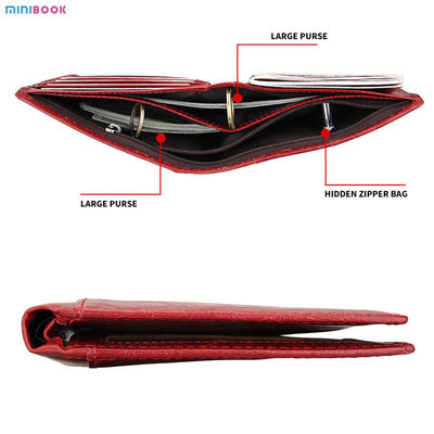Vintage Style Rfid Blocking Genuine Leather Purses For Multi-Functional Money Purses