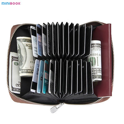 Large Capacity ID Credit Card Holder Organ Zipper Coin Purse for Men and Women Sample